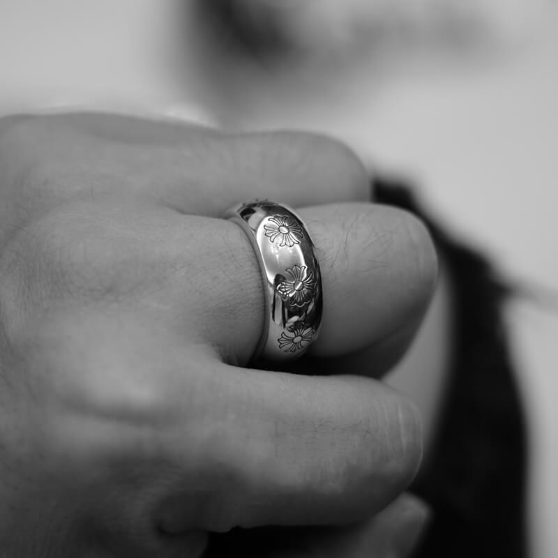 Chrome Hearts Etched Plus Band Ring