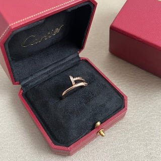 Cartier Juste un Clou ring with diamonds on the head and tip