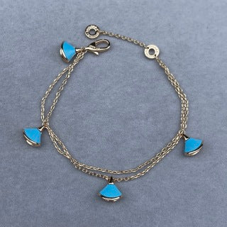 Bvlgari Blue Fan Charm Bracelet – Elegant Luxury Jewelry