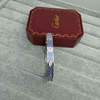 CARTIER Prismatica Gemstone Screw Bangle
